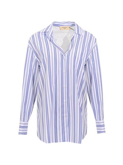 Camicia WKDTESSILE in cotone a righe e pizzo Sangallo WEEKEND MAX MARA | 2615111012600050